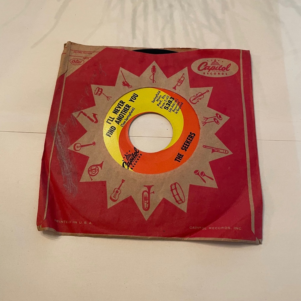 The Seekers 45 RPM Vinyl Record Open Up Them Pearly‎ Gates 5383 Vintage - Picture 3 of 3